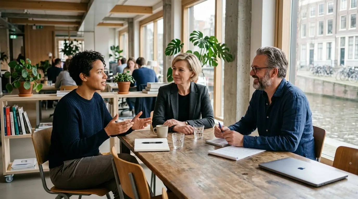 Partners van SoGrow wisselen kennis en ideeën uit over ondernemen en groei